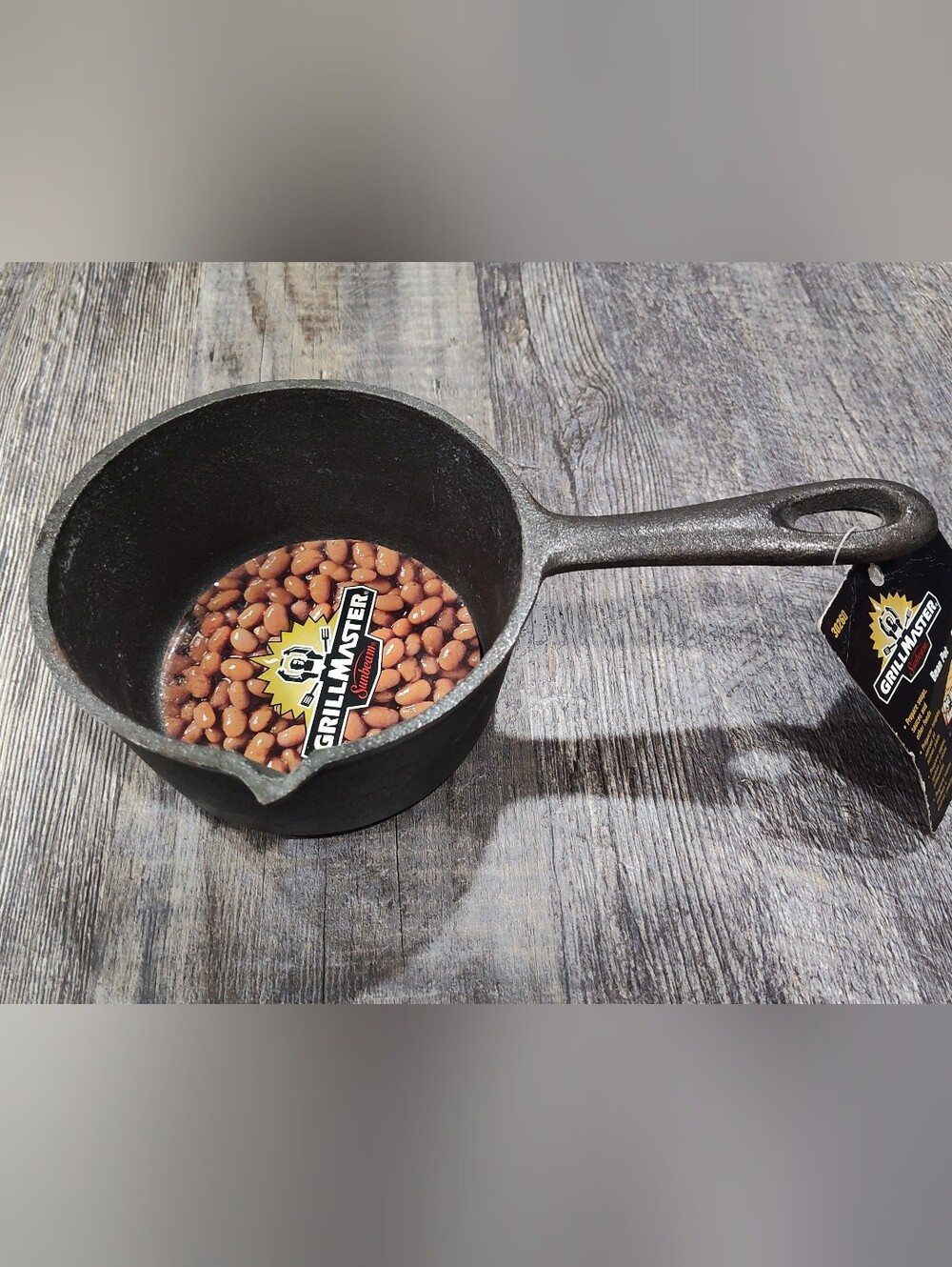 Sunbeam Grill Master Cast Iron Bean Pot With Handle &Pour Spout, 30260, NWT 1998